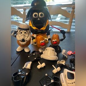 34 Pc Playskool Mr Potato Head Figures Star Wars 14” Darth Vader Storm Troopers